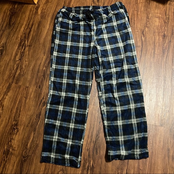 Essential Loungewear Minky Fleece Men’s Blue Pants - Picture 1 of 3